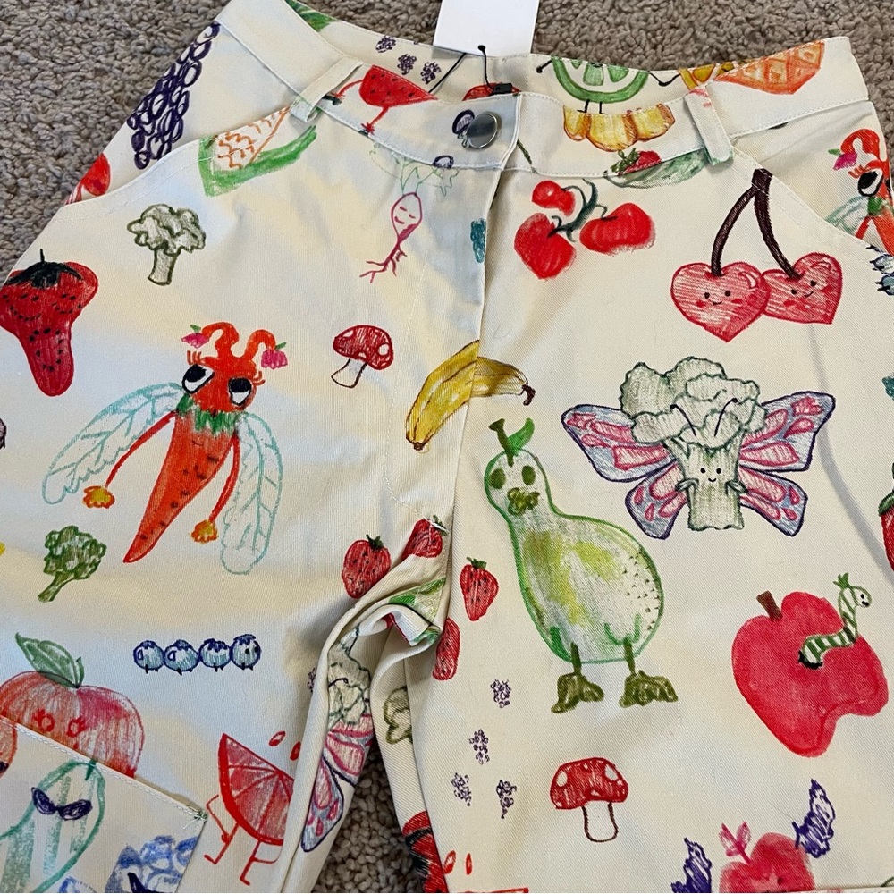 Collina Strada Chason Pant in Chef’s Kiss Vegetable Print Size XS NWT - Picture 3 of 15